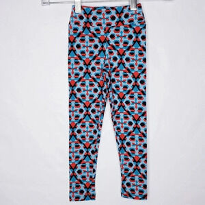 Lularoe kids Leggings Multi Colored Size S/M (2-8) Asymmetric Print